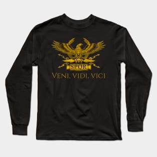 Veni Vidi Vici Julius Caesar Quote Ancient Roman History Long Sleeve T-Shirt